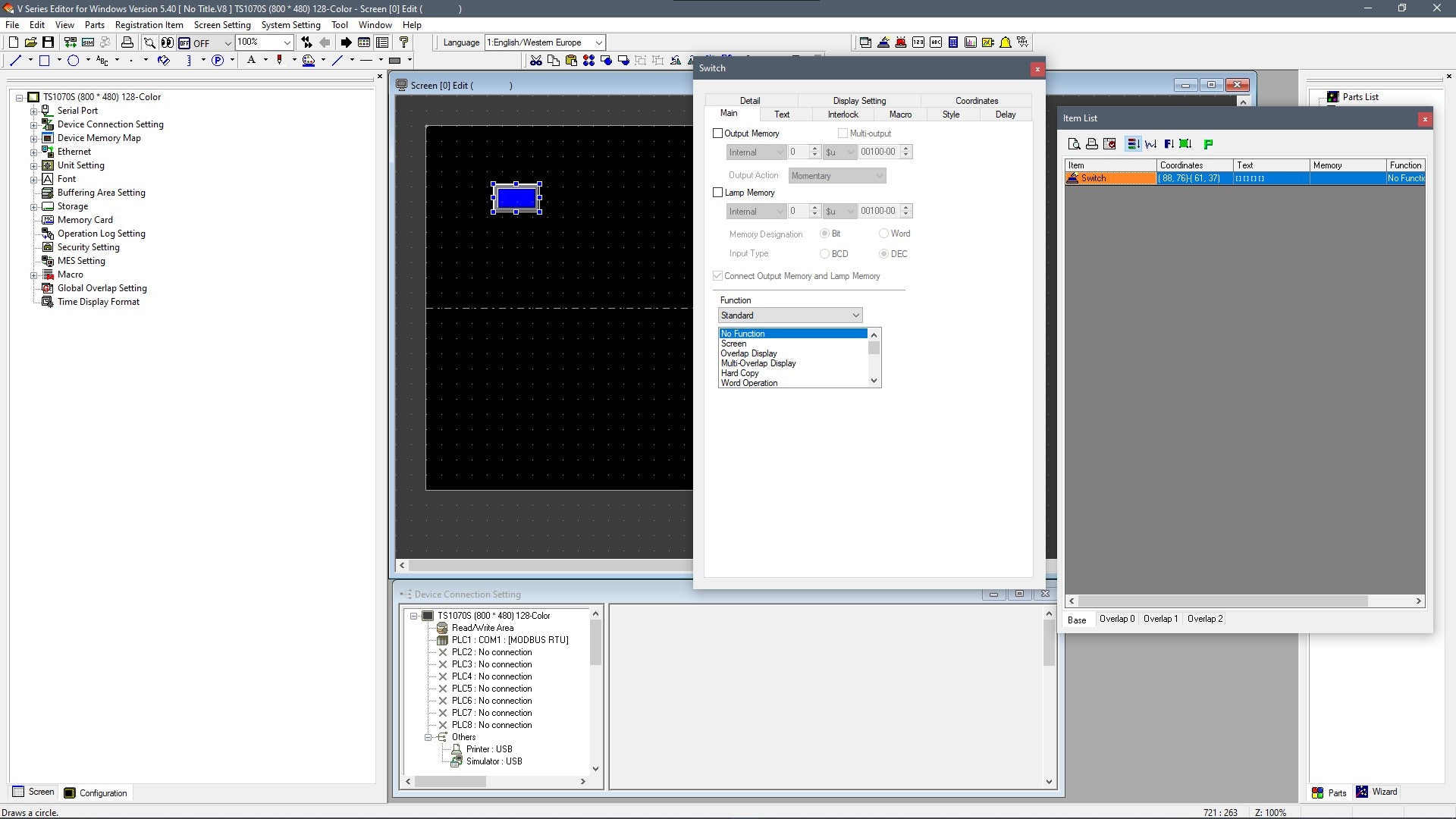 V-Sft 5 Monitouch Configuration Software